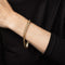 Bracelet Bracelet maille en or jaune 14 carats et diamants, années 1960 58 Facettes G14125