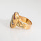 Bague 55 Bague Belle Époque française en or jaune 18 carats, diamants, rubis et émeraudes 58 Facettes G14137