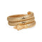 Bracelet Bracelet serpent victorien en or jaune 18k aux pierres vertes 58 Facettes G14172