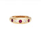 Bague 54 Bague vintage en or jaune 14 carats, rubis et diamants 58 Facettes G14180