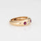 Bague 54 Bague vintage en or jaune 14 carats, rubis et diamants 58 Facettes G14180