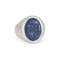 Bague 56 Tiffany & Co - Bague chevalière vintage en platine et lapis-lazuli 58 Facettes G14212