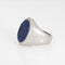 Bague 56 Tiffany & Co - Bague chevalière vintage en platine et lapis-lazuli 58 Facettes G14212
