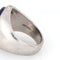 Bague 56 Tiffany & Co - Bague chevalière vintage en platine et lapis-lazuli 58 Facettes G14212