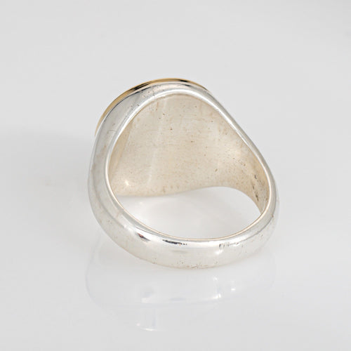 Bague Tiffany & Co - Bague bandeau en argent, or jaune 18k et hématite 58 Facettes G14213