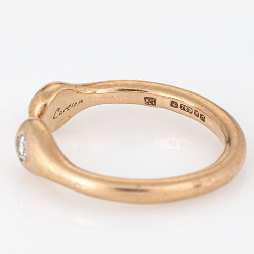 Bague 50 Cartier London - Bague vintage en or jaune 18k et diamant 58 Facettes G14220