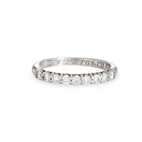 Bague 50 Tiffany & Co Forever - Bague alliance en platine 950 et diamants 58 Facettes G14223