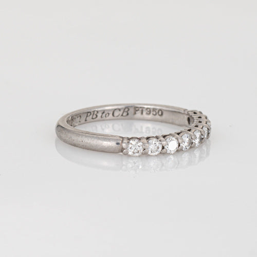 Bague 50 Tiffany & Co Forever - Bague alliance en platine 950 et diamants 58 Facettes G14223