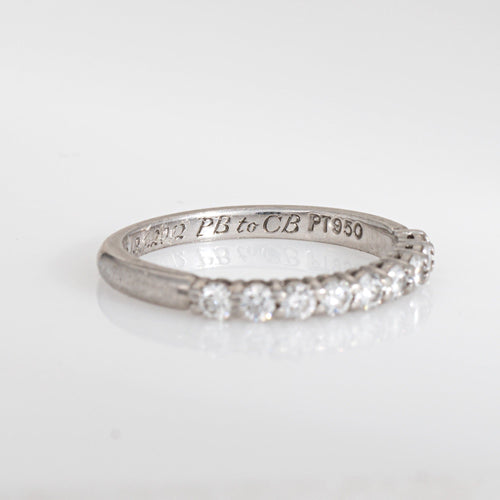 Bague 50 Tiffany & Co Forever - Bague alliance en platine 950 et diamants 58 Facettes G14223