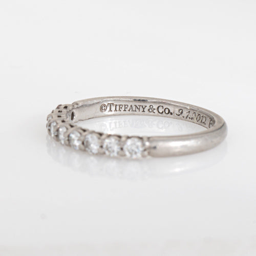 Bague 50 Tiffany & Co Forever - Bague alliance en platine 950 et diamants 58 Facettes G14223