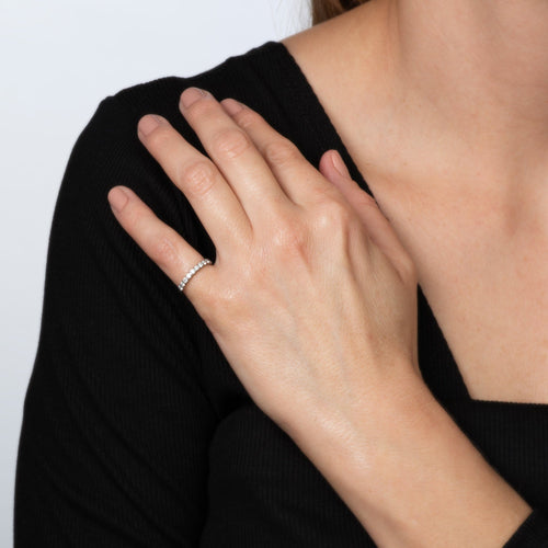 Bague 50 Tiffany & Co Forever - Bague alliance en platine 950 et diamants 58 Facettes G14223