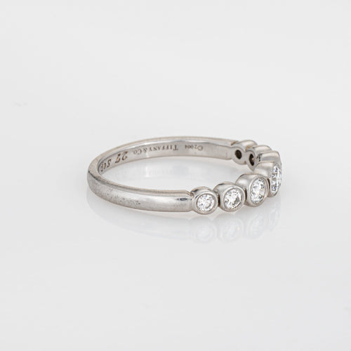 Bague 53 Tiffany & Co Jazz - Bague en platine 950 et diamants 58 Facettes G14226