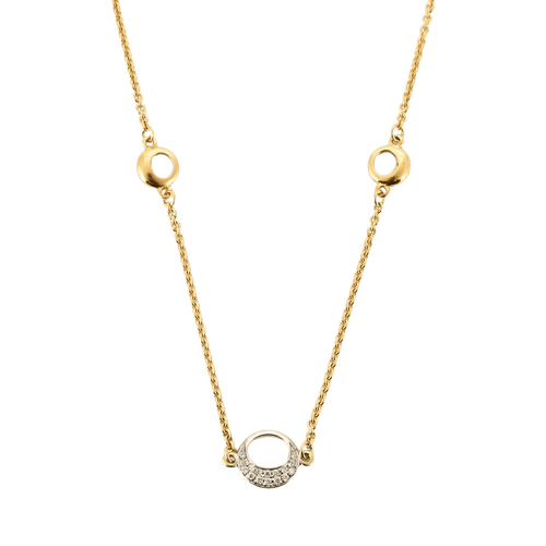 Collier Collier en or jaune, or blanc et diamants 58 Facettes DV0473-8