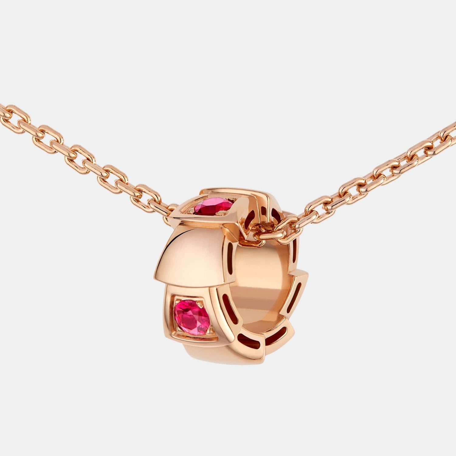 Collier Serpenti Or rose Rubis 0.47ct