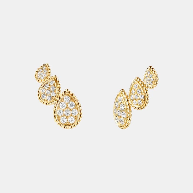 Boucles d'oreilles Serpent Bohème Or jaune Diamant 0.98ct, 3 motifs