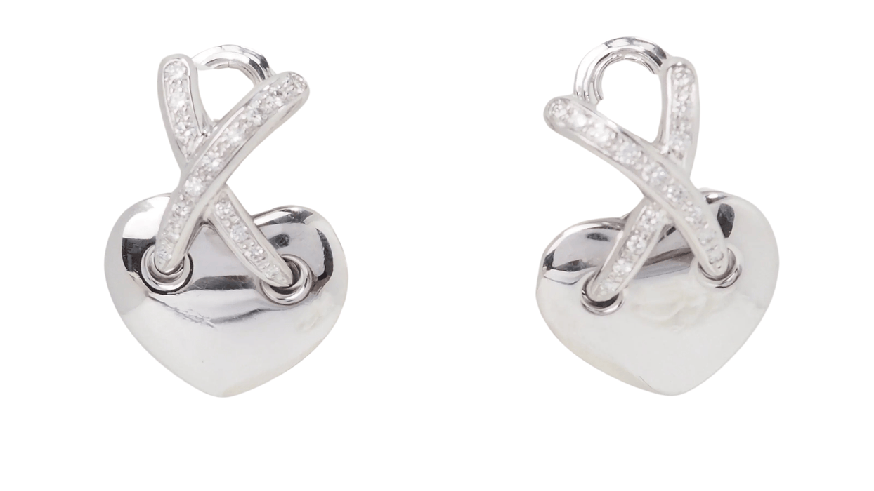 Boucles d'oreilles CHAUMET - Boucles d'oreilles Liens en or blanc et diamants 58 Facettes 32735