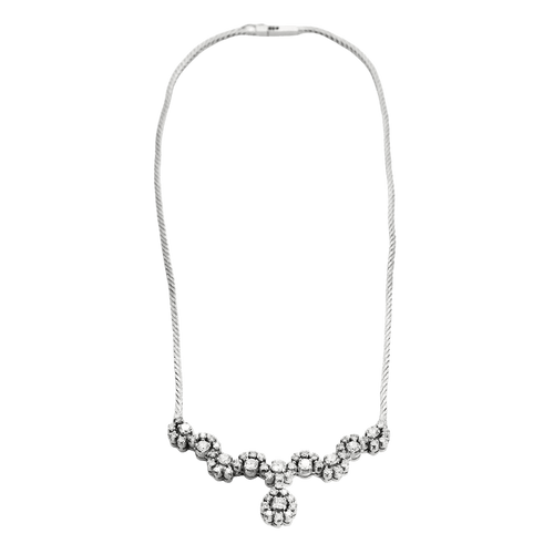 Collier parrure or blanc diamant 58 Facettes