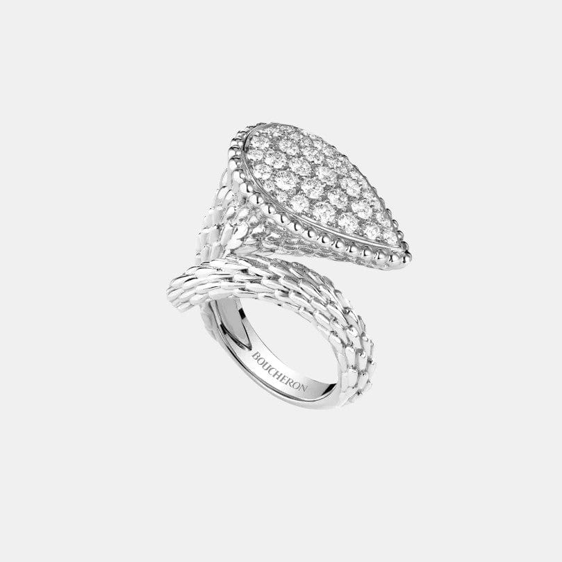 Bague Serpent Bohème Or blanc Diamant 1.27ct S Motif