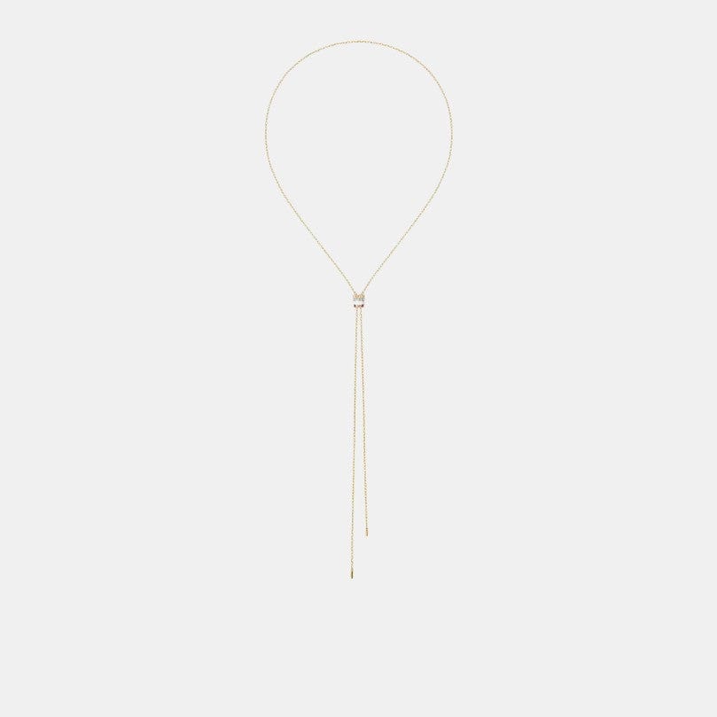 Collier Quatre Or blanc Diamant 0.18ct