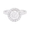 Bague 52 Bague entourage en or blanc avec diamant 1,26 ct et diamants 58 Facettes 33900