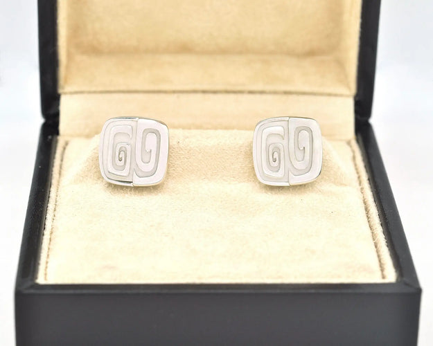 Boutons de manchette Bulgari Tematica - Boutons de manchette en or blanc 18 kt 58 Facettes 12162