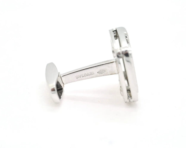 Boutons de manchette Bulgari Tematica - Boutons de manchette en or blanc 18 kt 58 Facettes 12162