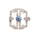 Art Deco Brooch Brooch Platinum Sapphire Diamonds 58 Facettes 25539
