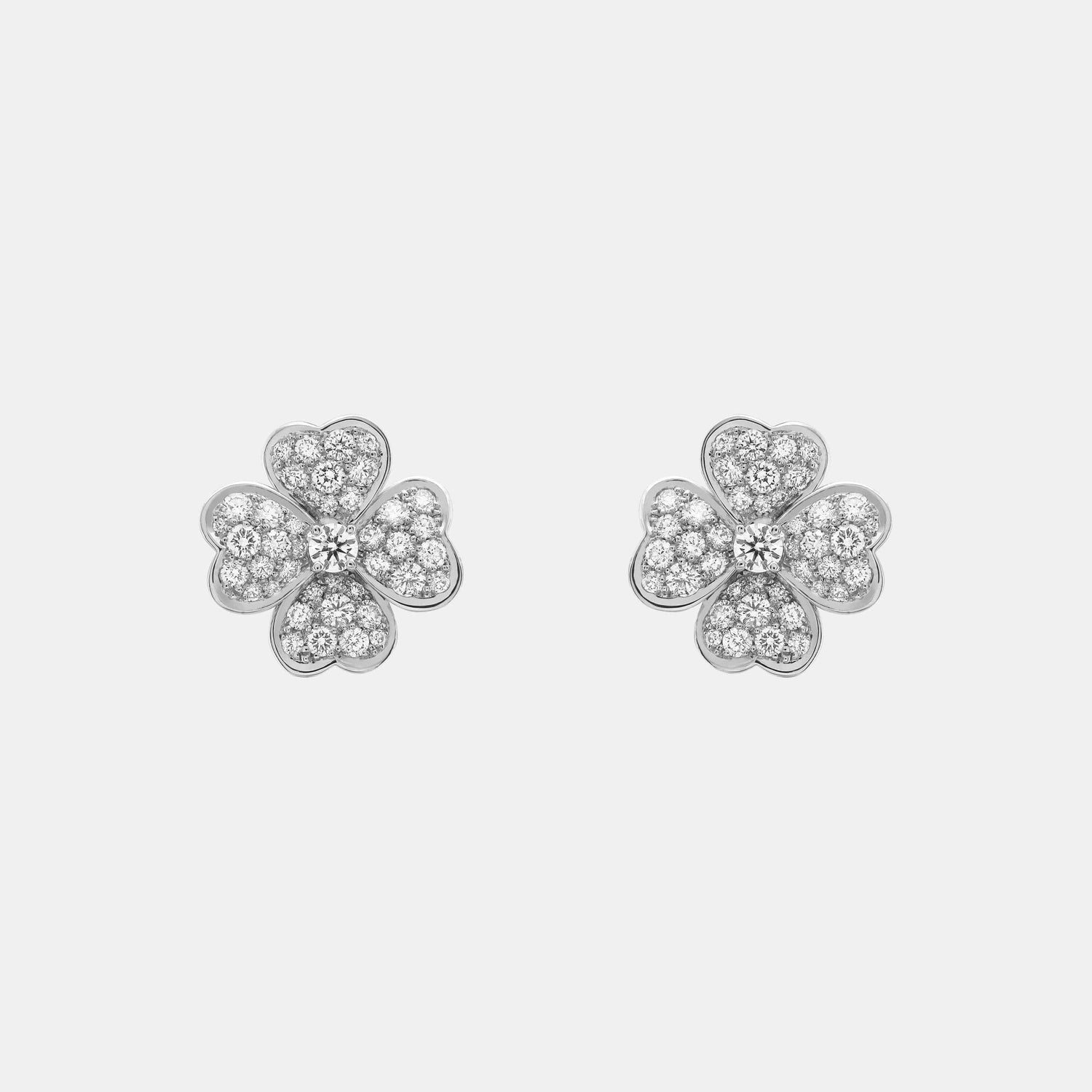 Boucles d'oreilles Cosmos Or blanc Diamant 2.21ct