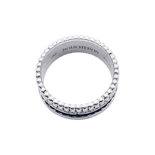 Bague 50 Boucheron Quatre Black Edition Small - Bague en or blanc et diamants 58 Facettes 35290