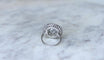 Bague 53 Bague cible Art Déco ronde en platine et diamants 4,16 cts 58 Facettes