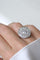 Bague 53 Bague cible Art Déco ronde en platine et diamants 4,16 cts 58 Facettes