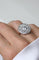Bague 53 Bague cible Art Déco ronde en platine et diamants 4,16 cts 58 Facettes