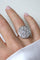 Bague 53 Bague cible Art Déco ronde en platine et diamants 4,16 cts 58 Facettes