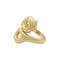 Bague 56 Lalaounis Mesopotamia - Bague croisée en or jaune 916 martelé 58 Facettes 34908