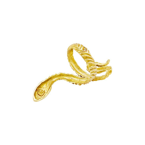 Bague 51 Bague Serpent texturée en or jaune 750 58 Facettes 35270