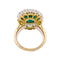 Bague 52 Bague Pompadour émeraude et diamants en platine et or jaune 58 Facettes 33904