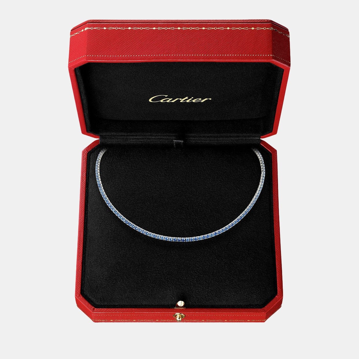 Collier Essential Lines Or blanc Saphir