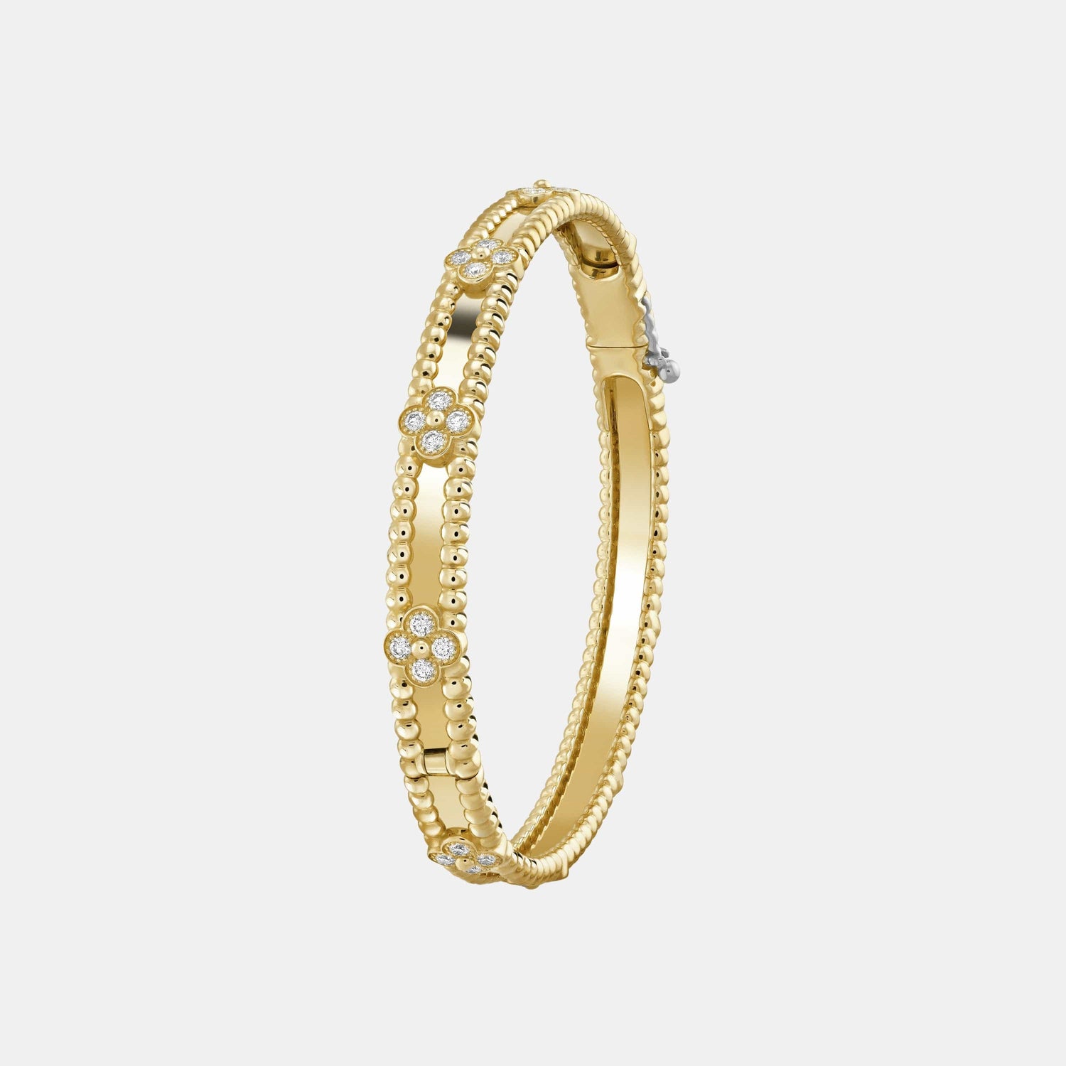 Bracelet Perlée Or jaune Diamant 0.68ct