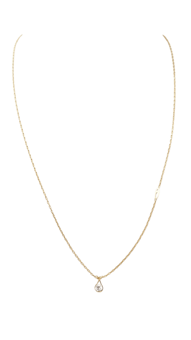 Collier AUGIS - Collier solitaire or jaune et diamant 58 Facettes 31794