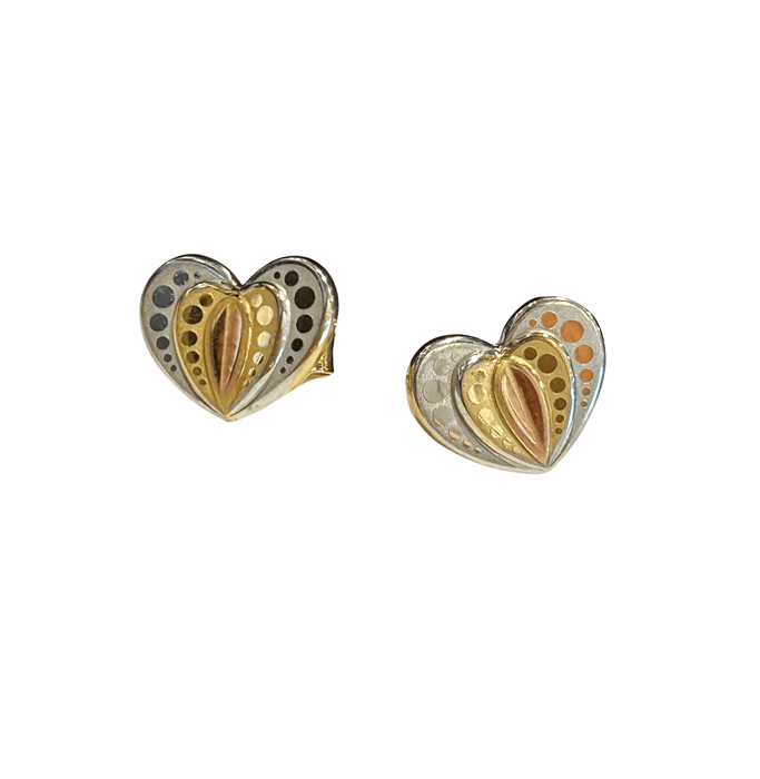 Boucles d'oreilles Boucles d'oreilles coeur 3 ors 58 Facettes LP260