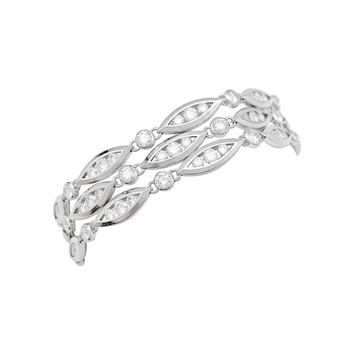 Bracelet Chaumet Classique - Bracelet en or blanc 750 serti de diamants 58 Facettes 23683