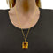 Pendentif Pendentif rectangulaire en or jaune 18K et citrine 58 Facettes 35285