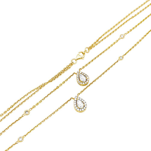 Collier Edouard Nahum - Collier en or jaune 750 et diamants 58 Facettes 35016