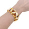 Bracelet Bracelet vintage en or jaune 750 serti d’améthystes, grenats et quartz rutile 58 Facettes 35227