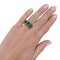 Bague 49 Bague vintage en or jaune 750 sertie d’émeraudes 58 Facettes 32325