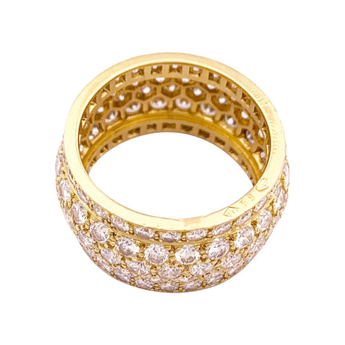 Bague 54 Cartier Nigéria - Bague pavée de diamants en or jaune 58 Facettes 33987