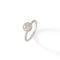 Bague 52 Bague de fiançailles halo en or blanc 18k et diamants 58 Facettes