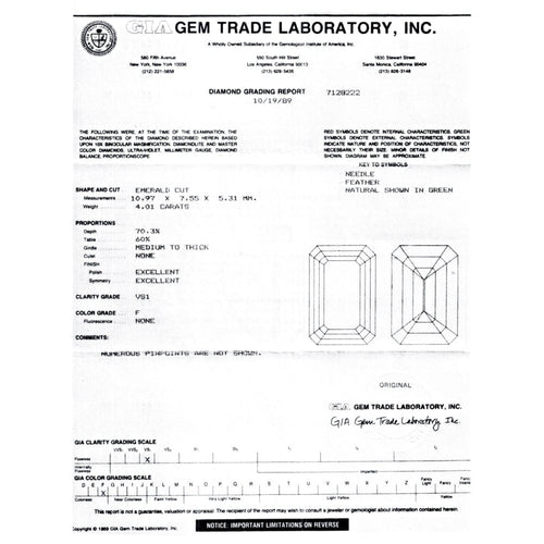Bague 55 Van Cleef & Arpels - Bague solitaire en platine avec diamant taille émeraude 4,01 ct 58 Facettes 34698
