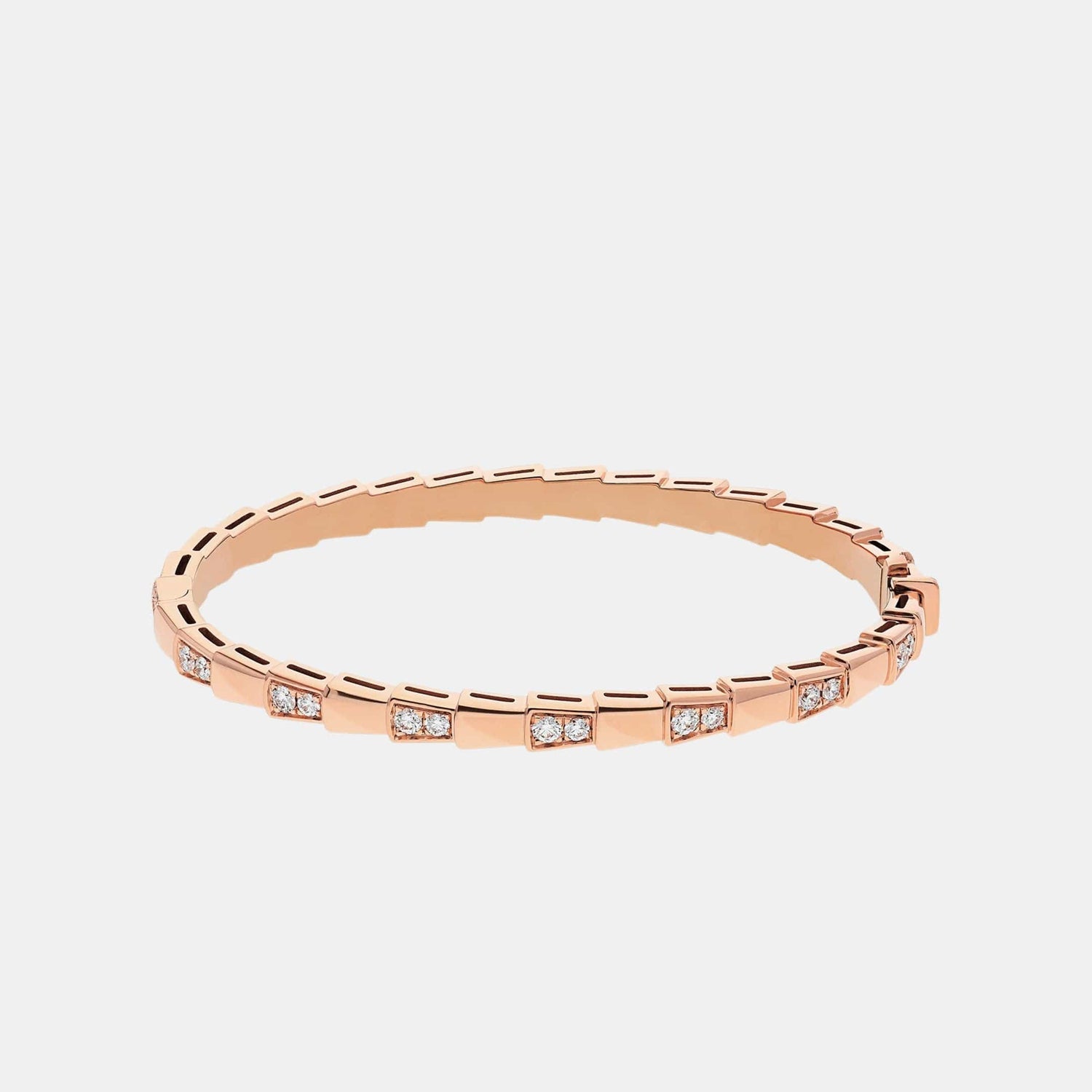 Bracelet Serpenti Viper Or rose Diamant 0.93ct