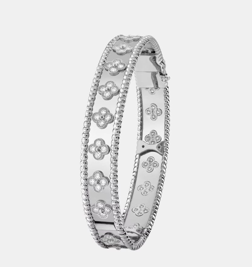 Bracelet Perlée Or blanc Diamant 1.78ct
